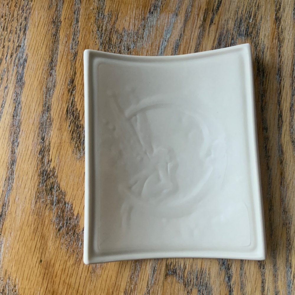The Porcelain Garden porcelain night light plate/fairy on moon/New - Picture 2 of 4